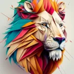 Poster-Lion-abstrakt