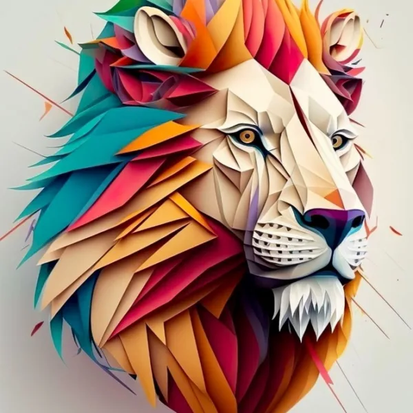 Poster-Lion-abstrakt