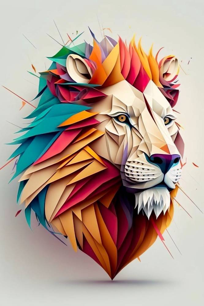 Poster-Lion-abstrakt